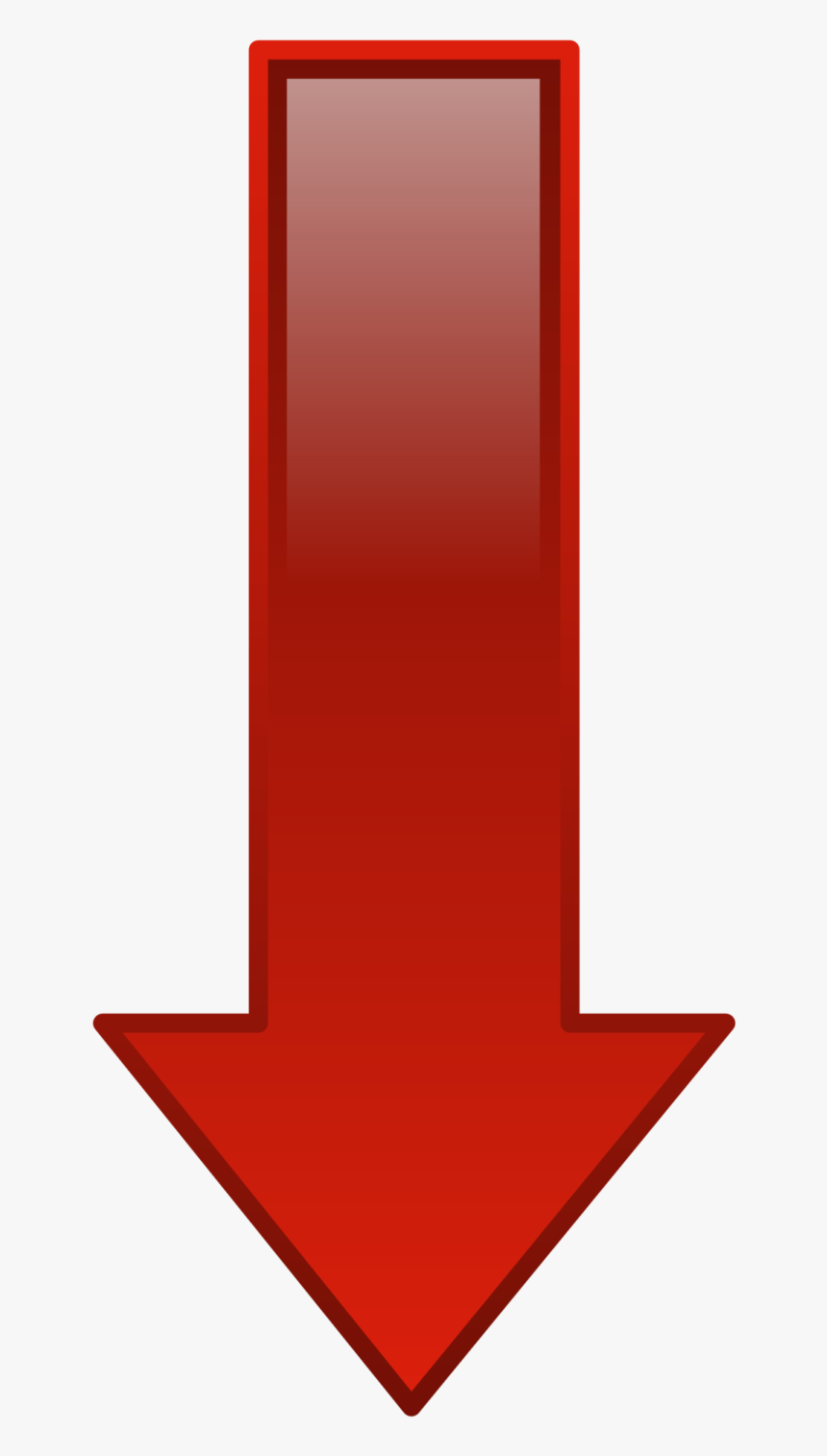 Down Arrow Clipart - Red Arrow Facing Down, HD Png Download, Free Download
