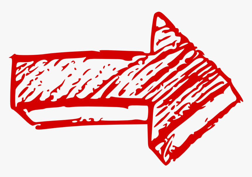 Hand Drawn Arrow - Hand Drawn Red Arrow Png, Transparent Png, Free Download