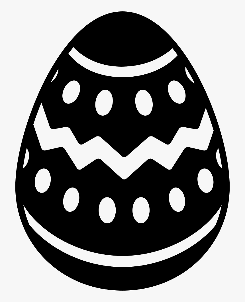 Easter Egg With Lines And Dots Decoration - Free Easter Egg Svg, HD Png Download, Free Download