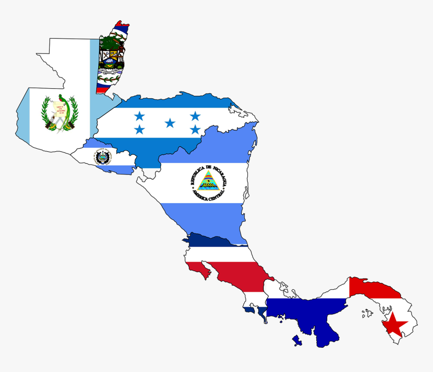 América Central, Mapa, Bandera, Continente, Geografía - Central America Independence Day, HD Png Download, Free Download