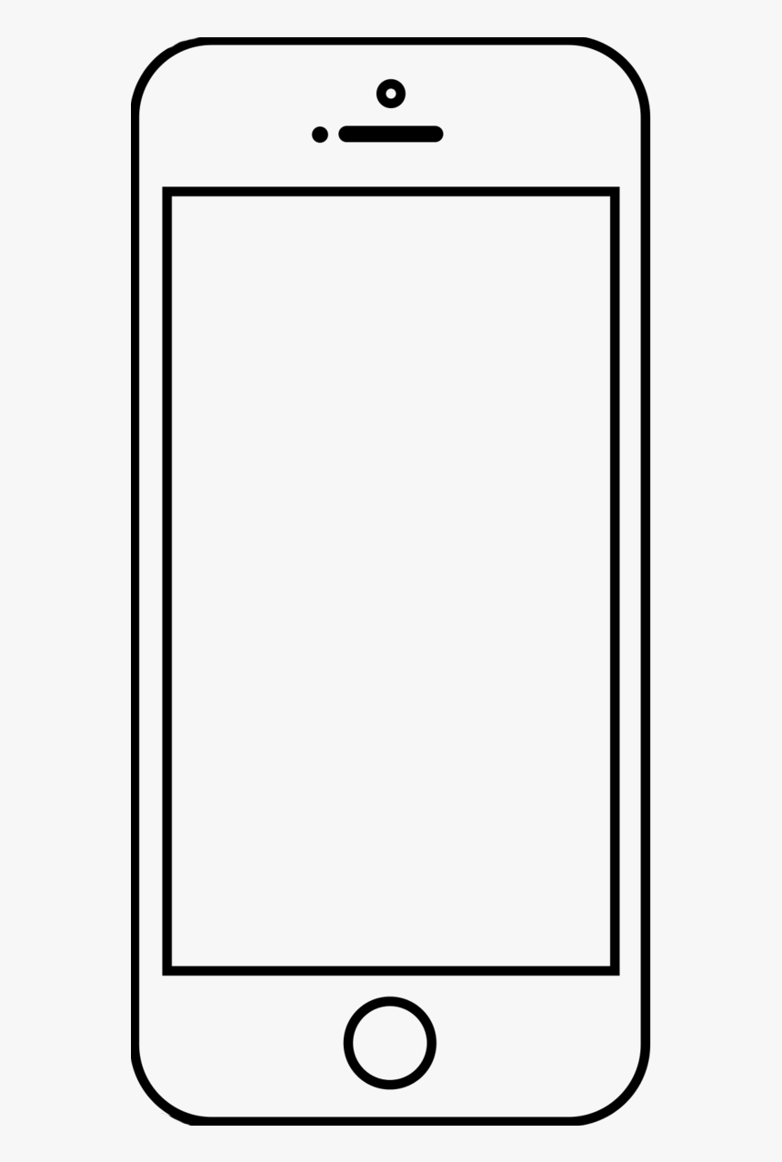 Drawing Iphone Telephone Smartphone Sketch - Iphone Svg, HD Png Download, Free Download