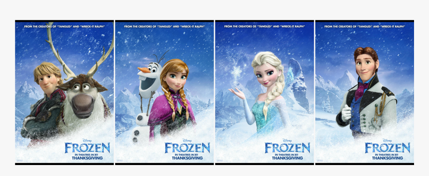 Disney Frozen Characters - Frozen Characters Poster, HD Png Download, Free Download