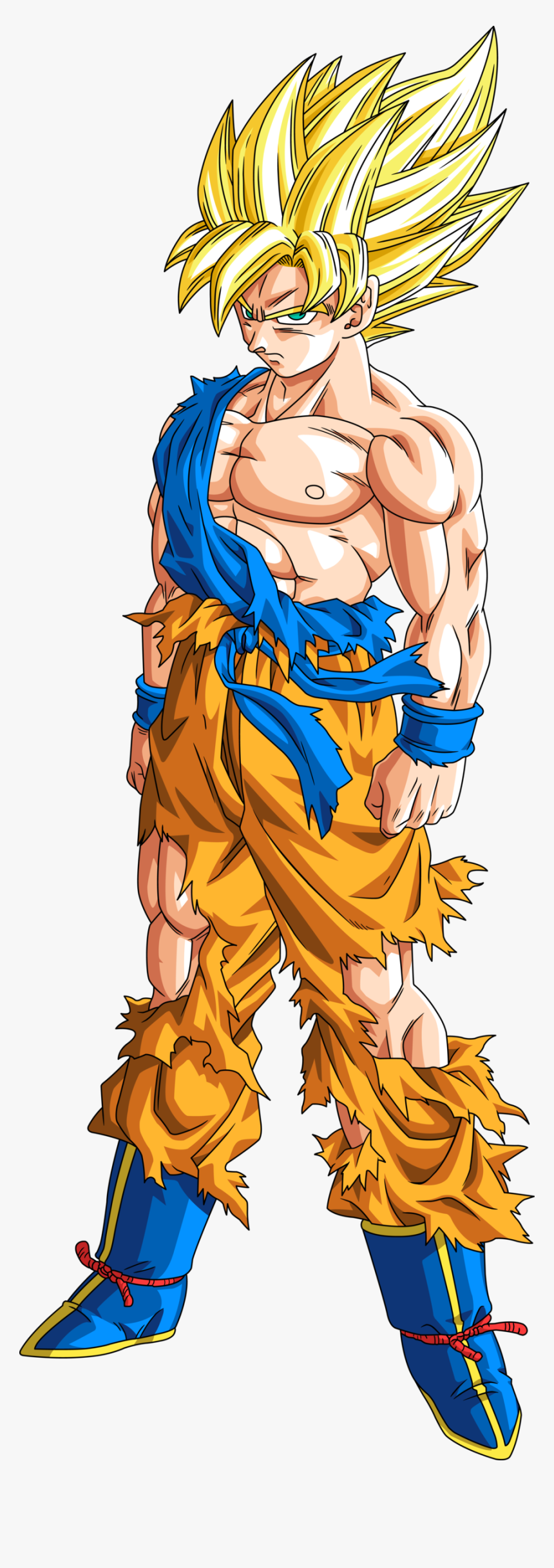 Goku Spirit Bomb Png -full Power Frieza Ssj1 Goku - Goku Super Saiyan Full Body, Transparent Png, Free Download
