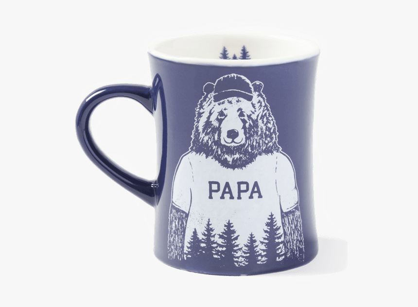 Papa Diner Mug - Life Is Good Papa Bear Shirt, HD Png Download, Free Download