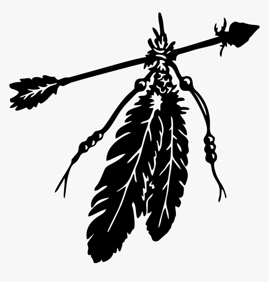 Indian Feathers With Arrow , Transparent Cartoons - Indian Arrow With Feathers, HD Png Download, Free Download