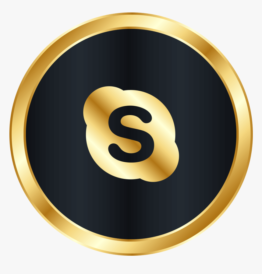 Luxury Skype Button Png Image Free Download Searchpng - Gold Skype Icon Png, Transparent Png, Free Download