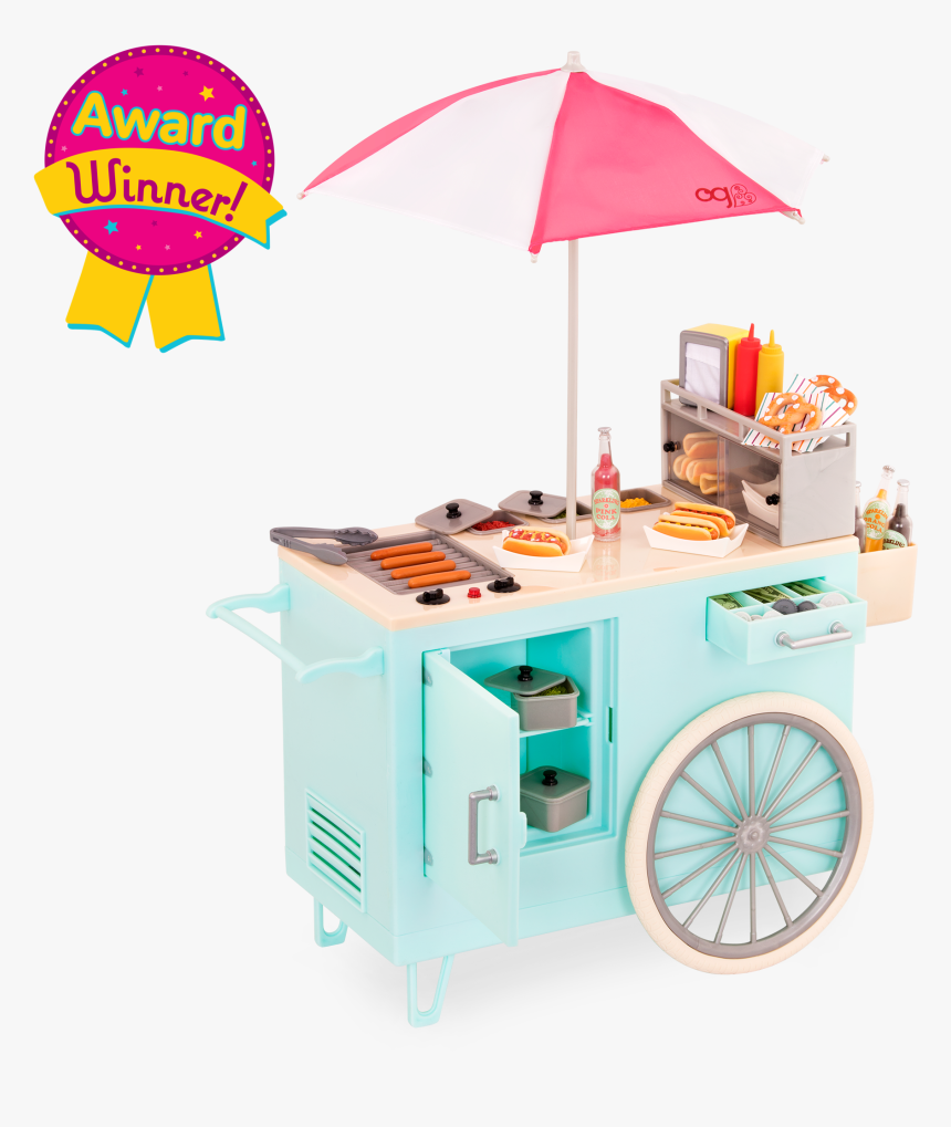 Retro Hot Dog Cart For 18-inch Dolls - Our Generation Hot Dog Cart, HD Png Download, Free Download