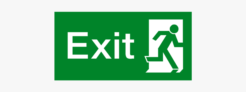 Exit Right Fire Exit Sign - Emergency Exit, HD Png Download, Free Download