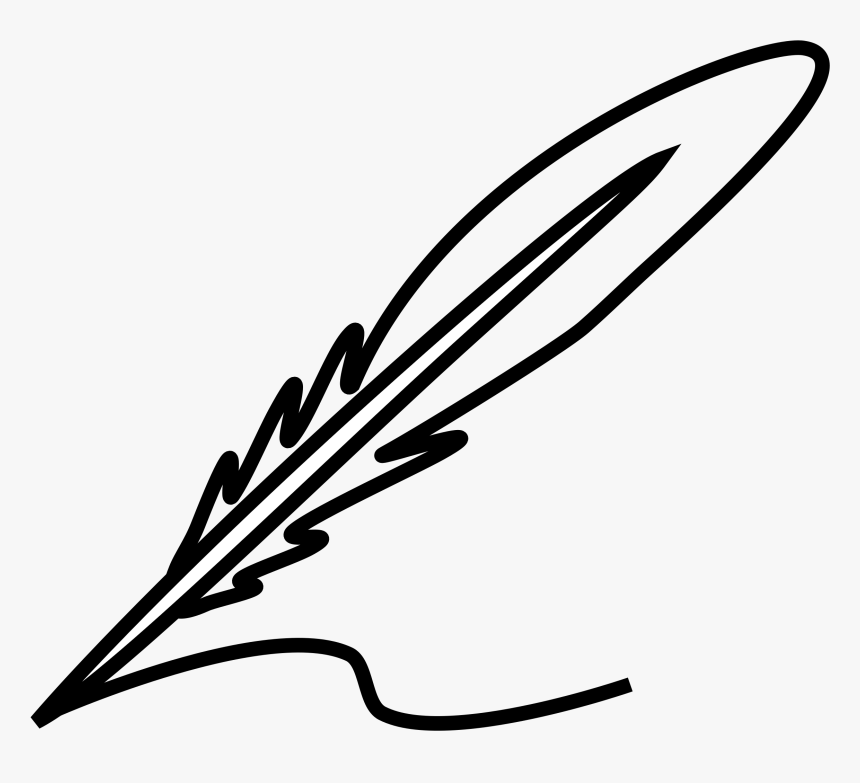 Feather 2 Clip Arts - Ink Pen Black And White, HD Png Download, Free Download