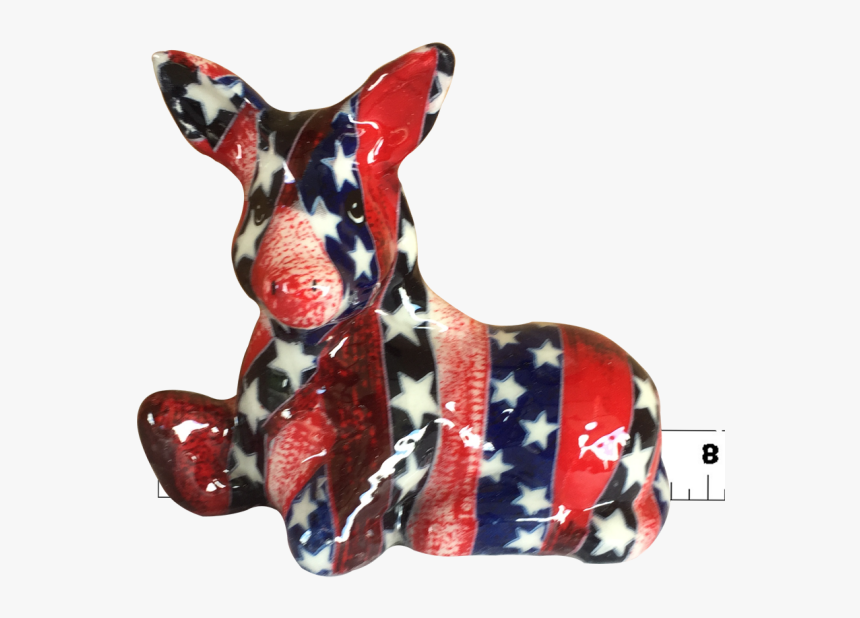 Donkey With Red White And Blue Stripes - Red White And Blue Painted Donkey, HD Png Download, Free Download