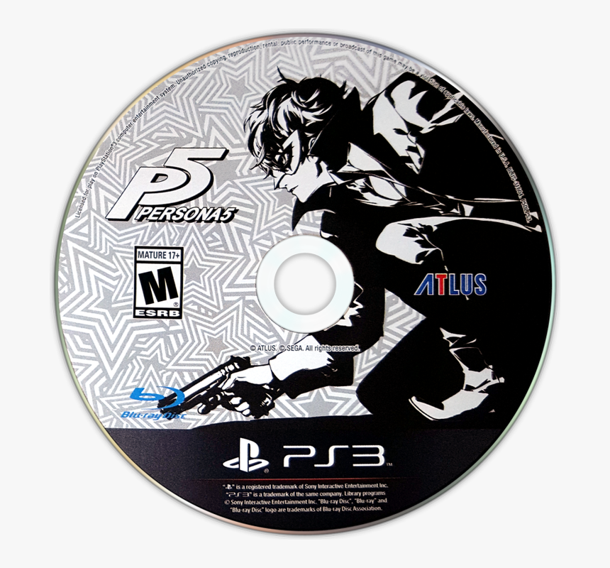 Persona 5 Ps4 Disk - Persona 5 Game Disc, HD Png Download, Free Download