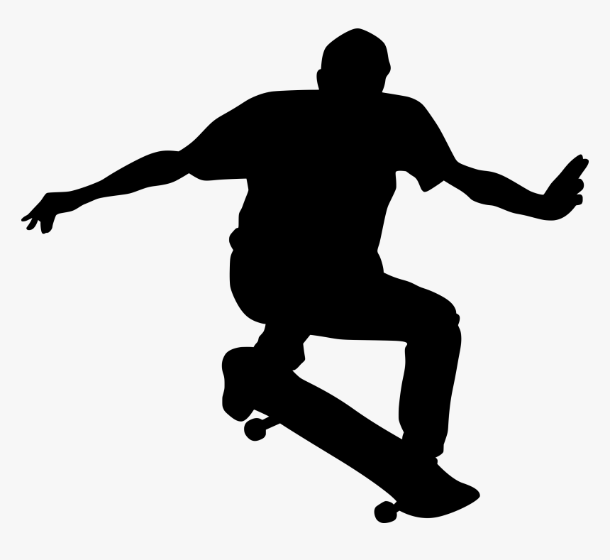 Silhouette People On Skateboards, HD Png Download, Free Download