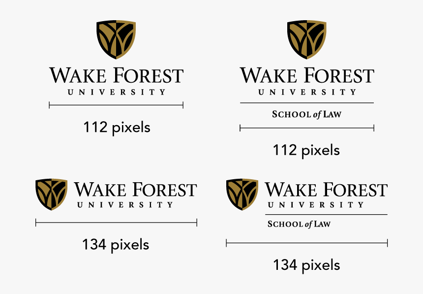Logo Sizes For Website, Social Media, Print, And Other - Wake Forest School Of Law Logo Png, Transparent Png, Free Download