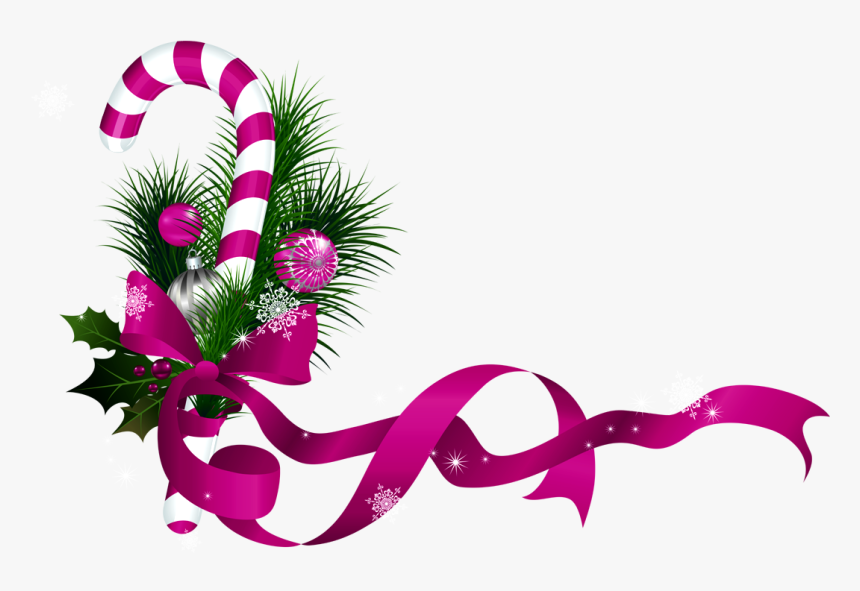 Transparent Clipart Image Pink Christmas Ribbon - Candy Cane Christmas Background, HD Png Download, Free Download