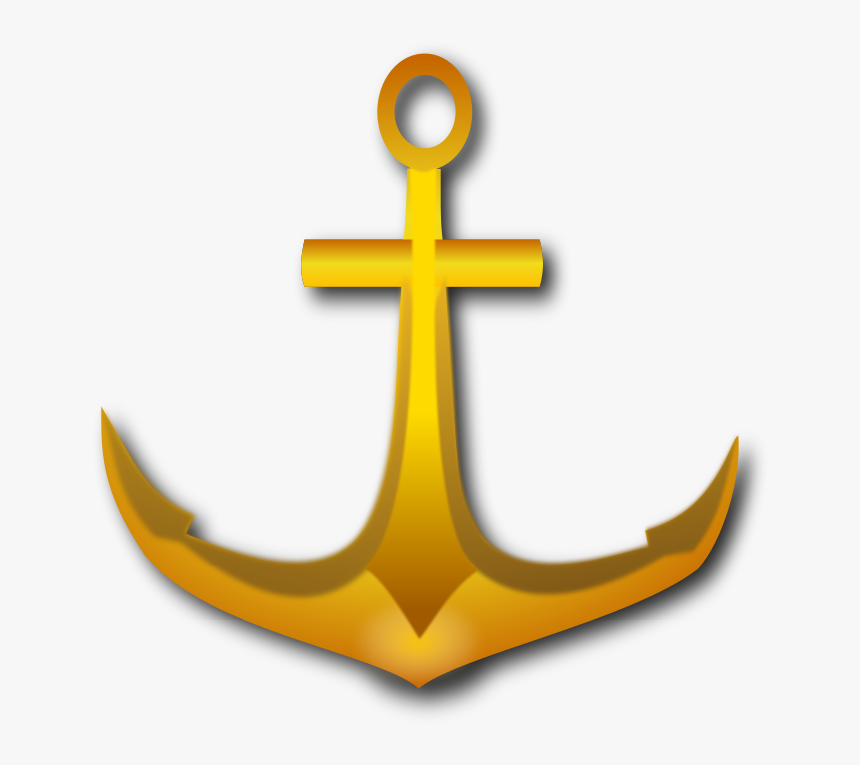 Transparent Golden Button Png - Golden Anchor Clipart, Png Download, Free Download