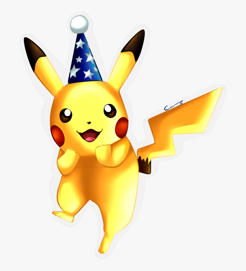 Pikachu Png Confused - Pikachu In A Party Hat, Transparent Png, Free Download