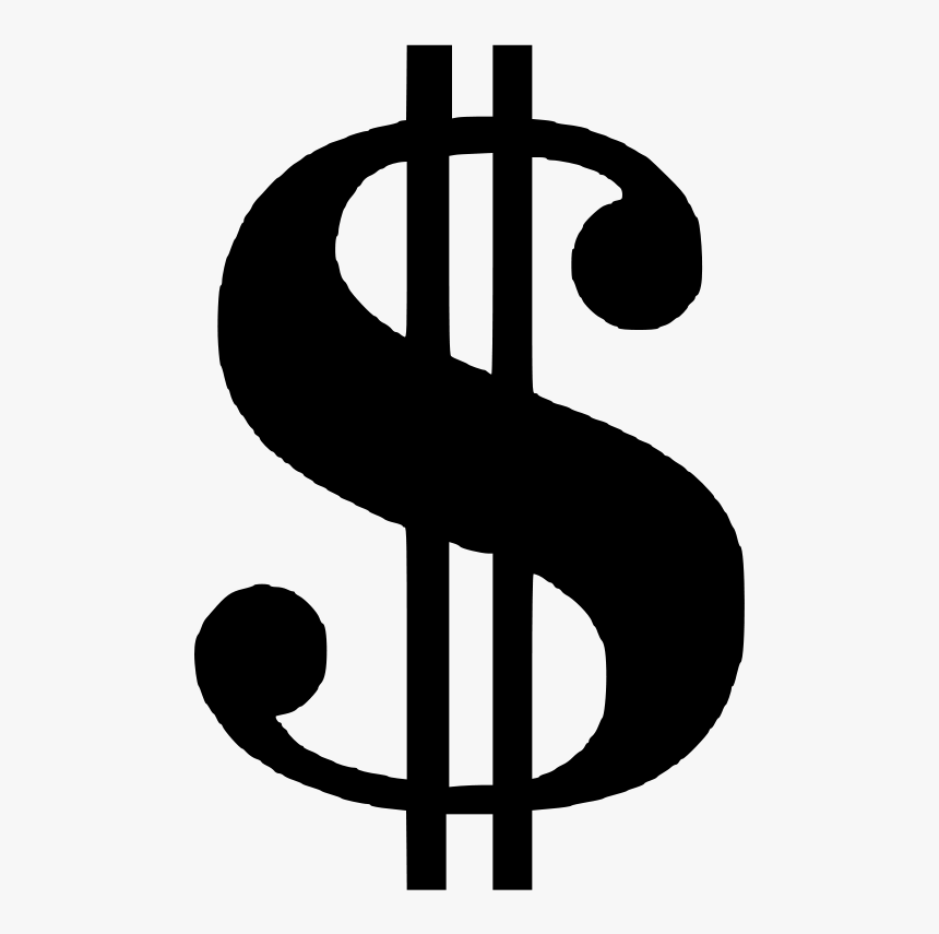 Dollar Free Download Best - Dollar Sign Silhouette, HD Png Download, Free Download