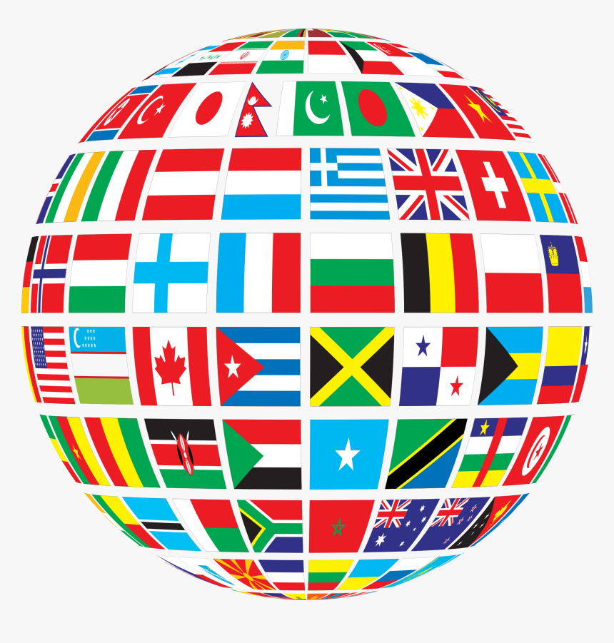 World Globe With Flags, HD Png Download, Free Download