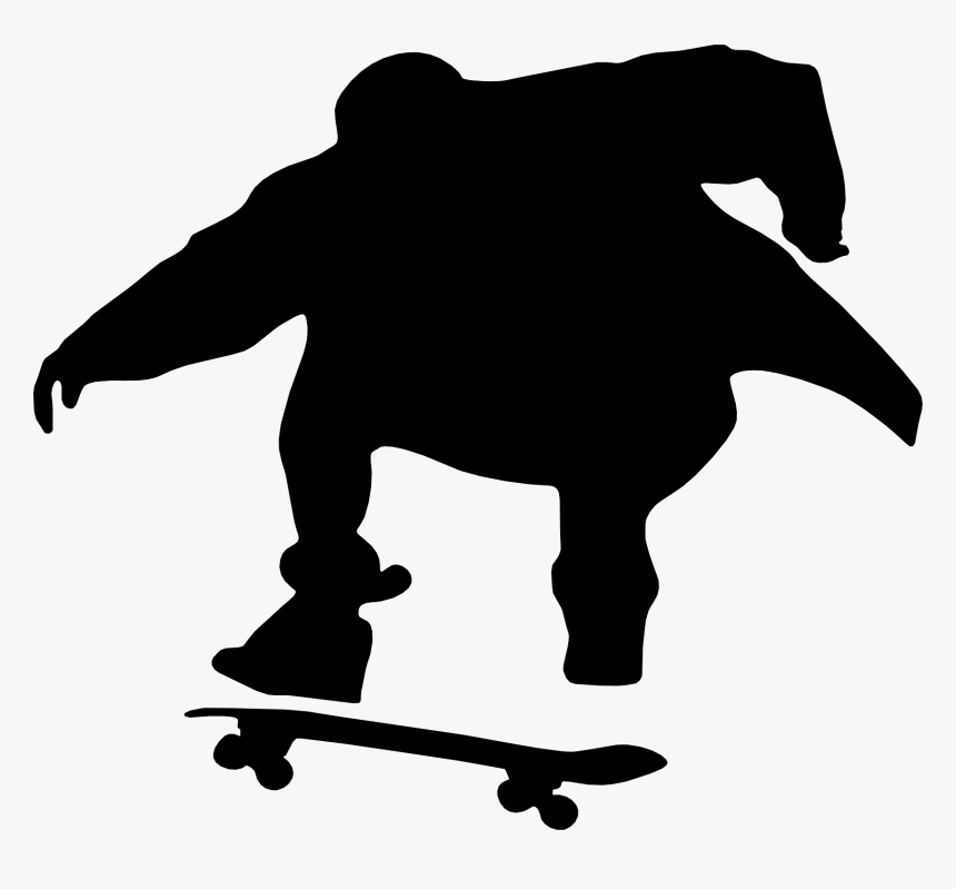 Silhouette Skateboard Clipart, Explore Pictures - Skateboard Silhouette, HD Png Download, Free Download