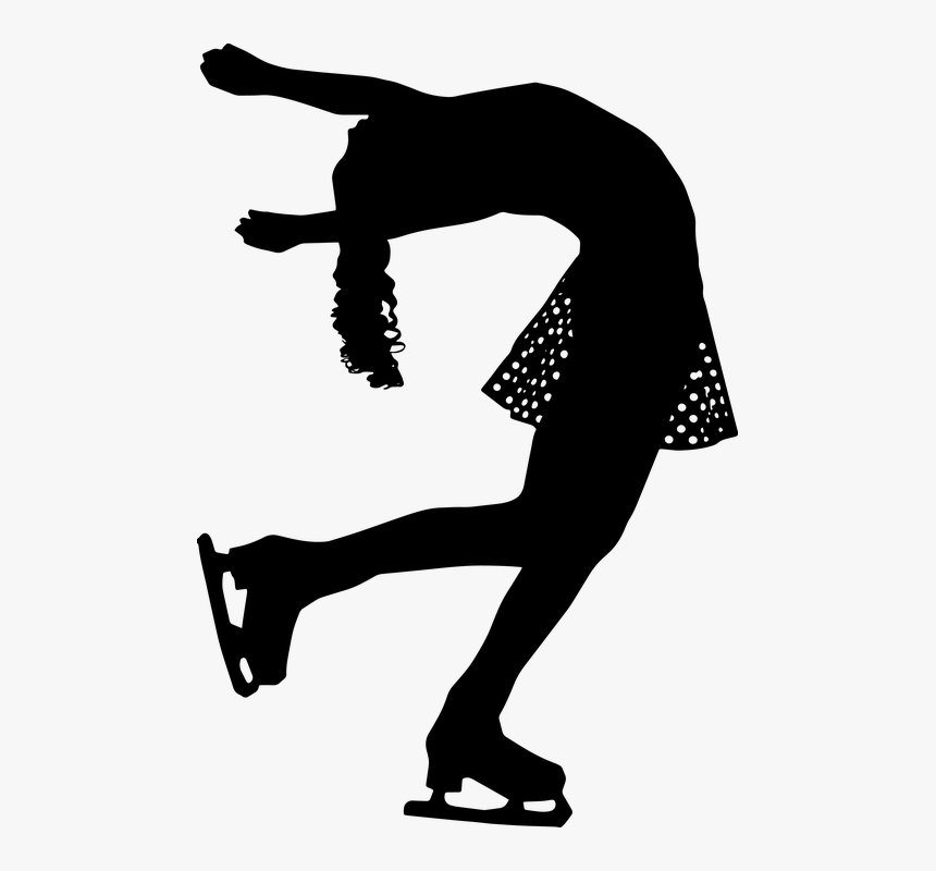Figure Skating Free Skating Woman Skater - Transparent Background Ice Skating Clip Art, HD Png Download, Free Download