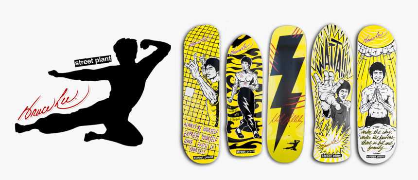 Transparent Skateboarder Silhouette Png - Bruce Lee Flying Man, Png Download, Free Download