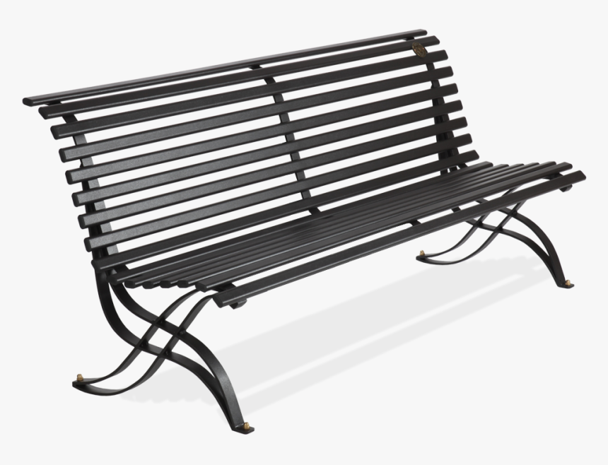 Outdoor Metal Bench, Seat And Back In Oval Tube, Model - Parc Vue Bench, HD Png Download, Free Download
