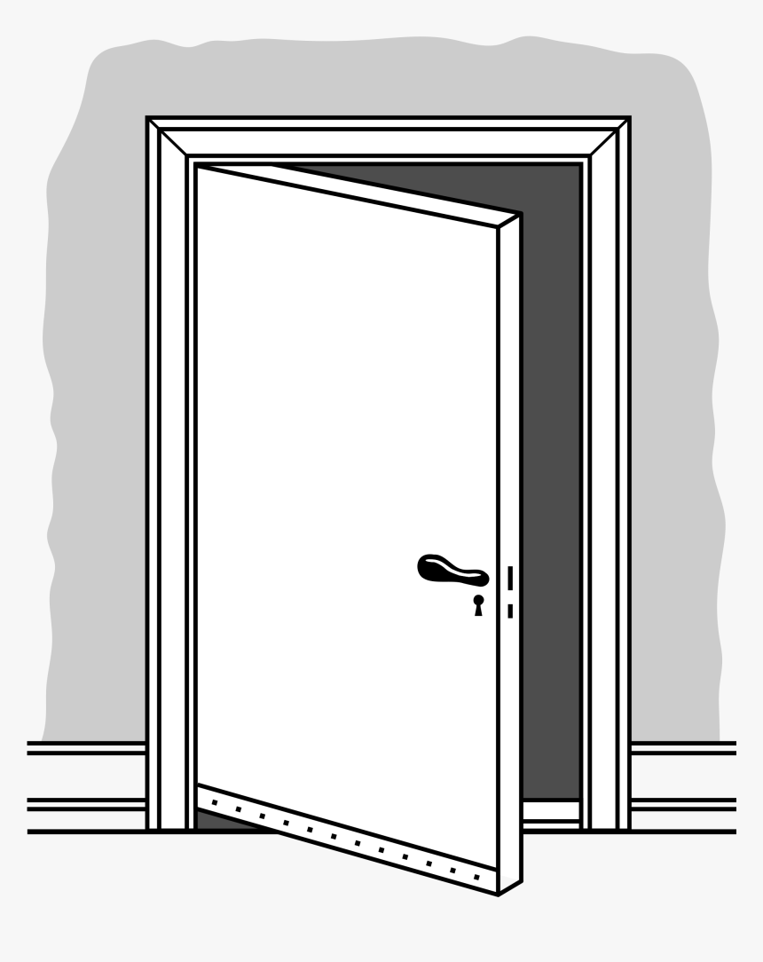 Door Png Black And White, Transparent Png, Free Download