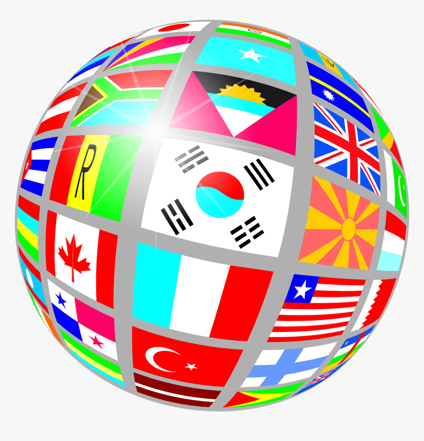 World Flags Clipart - United Nation Globe Png, Transparent Png, Free Download