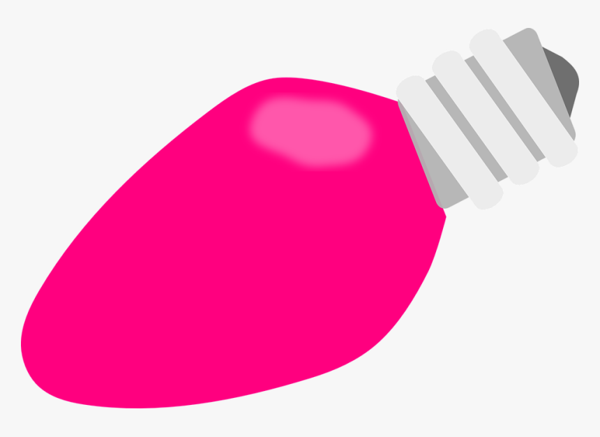 Transparent Light Bulb Clipart Png - Pink Christmas Light Bulb, Png Download, Free Download