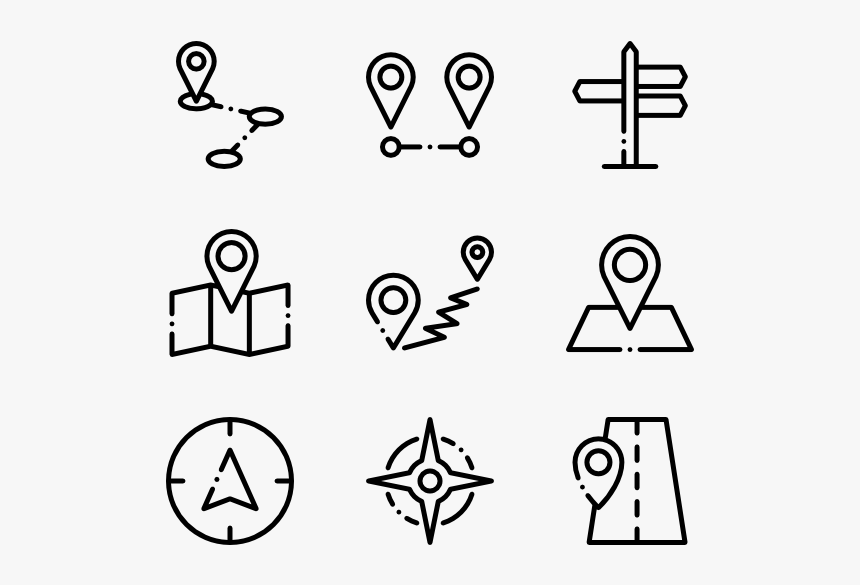 Location - Route Icon Svg, HD Png Download, Free Download