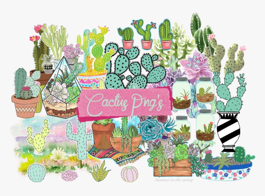 Artsy Fartsy Cactus Photoshop Prickly Pear Cactus Plants - Portable Network Graphics, HD Png Download, Free Download