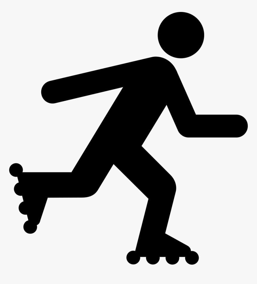 Skater Silhouette - Roller Skates Clipart, HD Png Download, Free Download