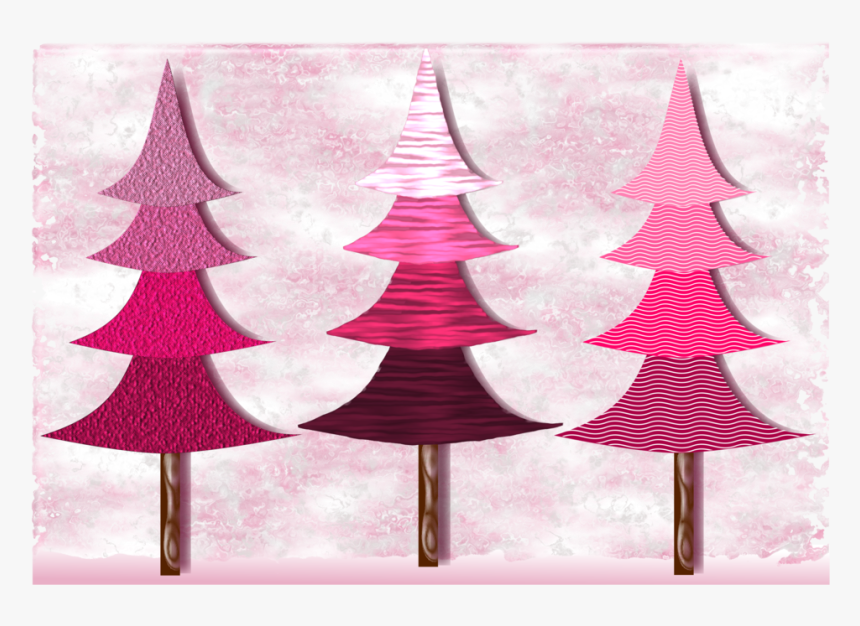 Pink,christmas Decoration,christmas Tree - Christmas Tree Png Clipart Pink, Transparent Png, Free Download