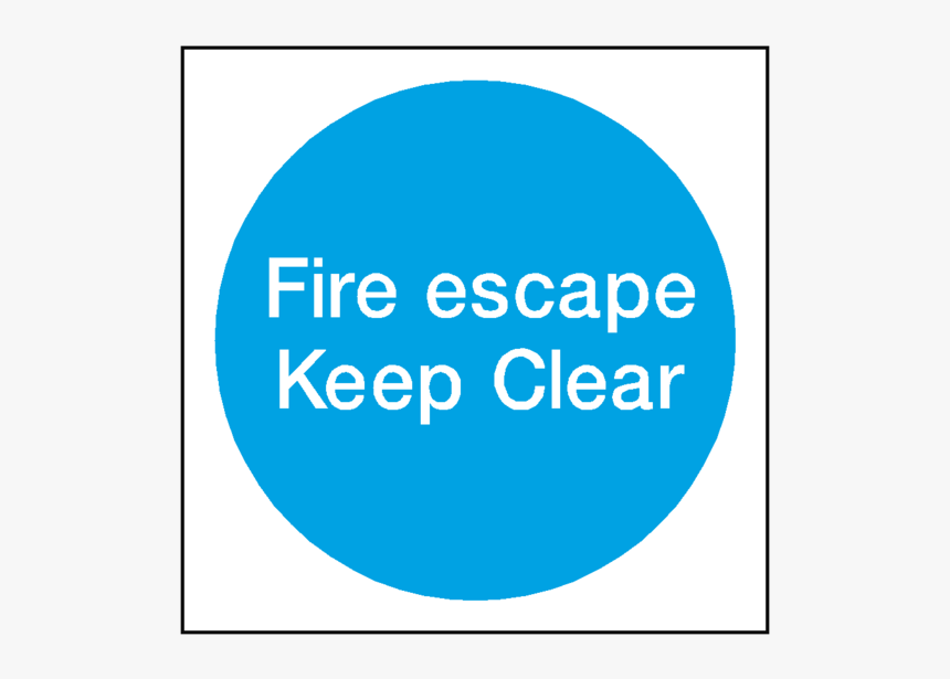 Fire Escape Keep Clear Sticker - Circle, HD Png Download, Free Download
