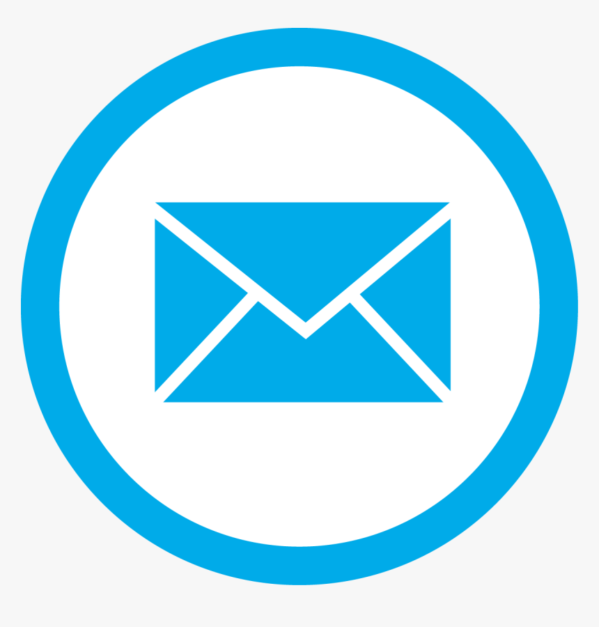 Blue Email Box Circle Png Transparent Icon - Mail Logo Png Hd, Png Download, Free Download