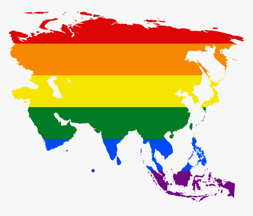 Lgbt Flag Map Of Asia - South Asia Subregional Economic Cooperation, HD Png Download, Free Download