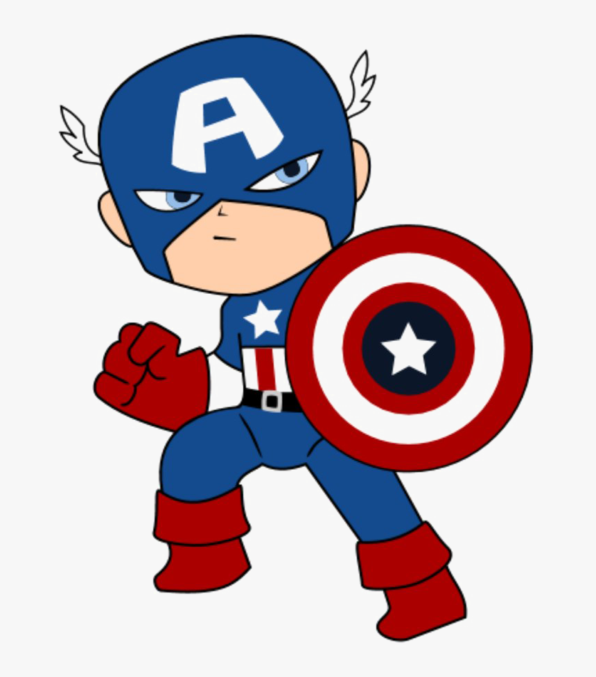 Cute Captain America Clipart, HD Png Download, Free Download