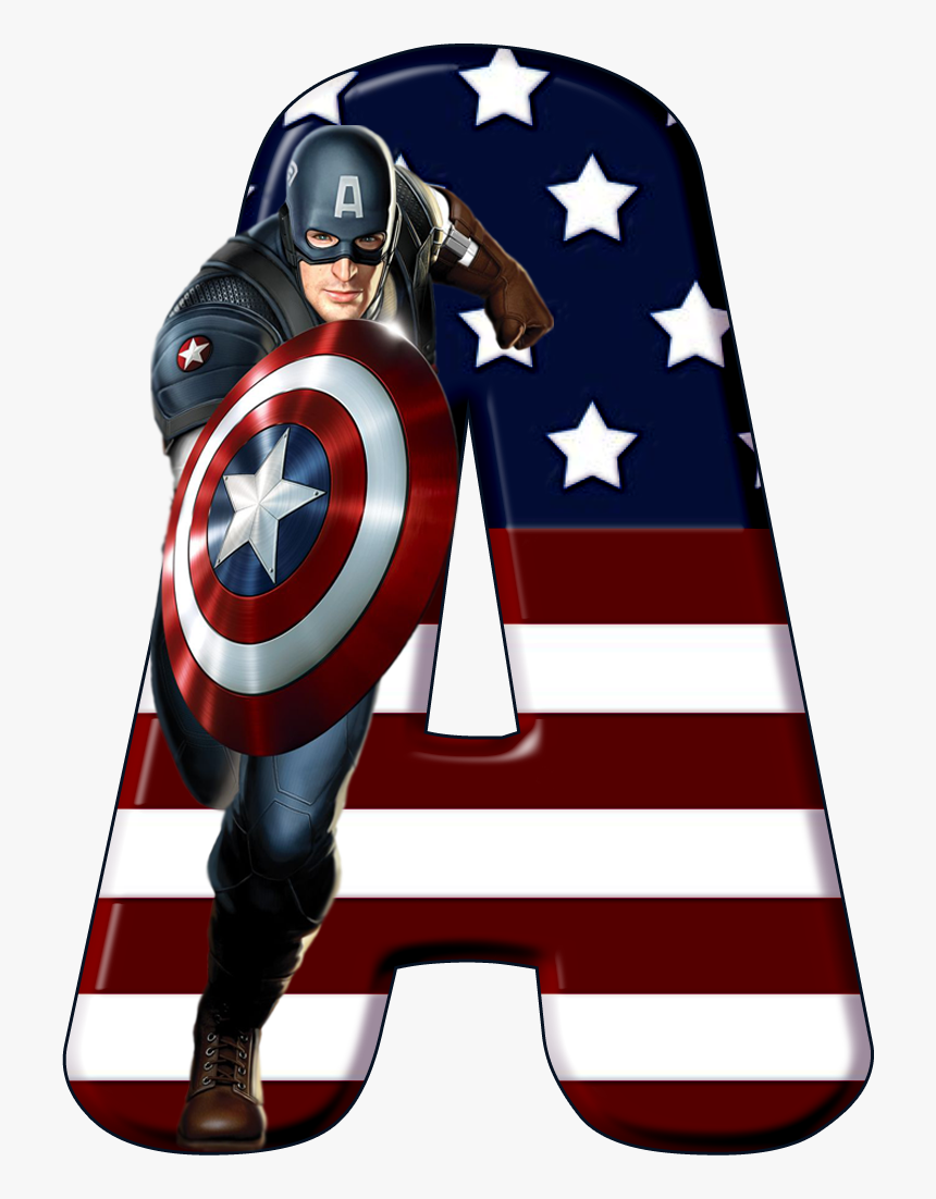Spider-man Captain Hulk America Free Clipart Hq Clipart - Letra A De Capitan America, HD Png Download, Free Download