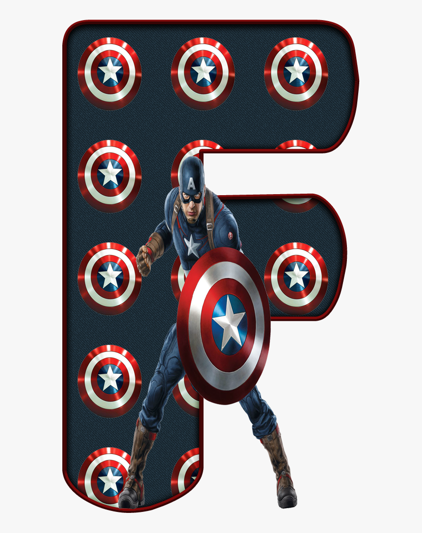 ✿‿de Alfabeto Decorativo Fede, Avengers, - Letra Alfabeto Del Capitan America, HD Png Download, Free Download