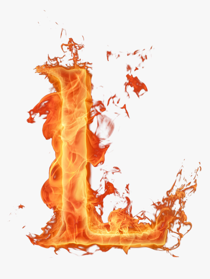 Letras Png Fogo Chama - L Letter Fire Png, Transparent Png, Free Download