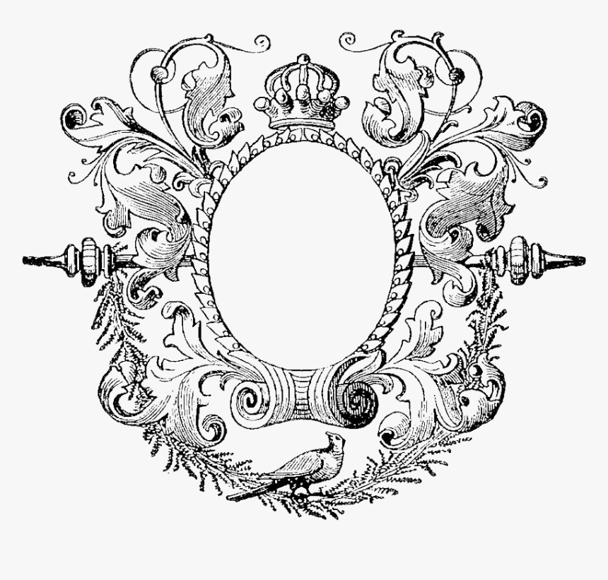 #stickers #png #vintage #label #marco - Old Engraving Frame, Transparent Png, Free Download