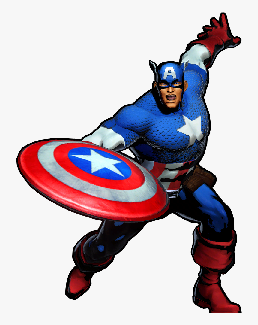Captainamerica Ultimate Mvc3 Full Victory - Ultimate Marvel Vs Capcom 3 Captain America, HD Png Download, Free Download
