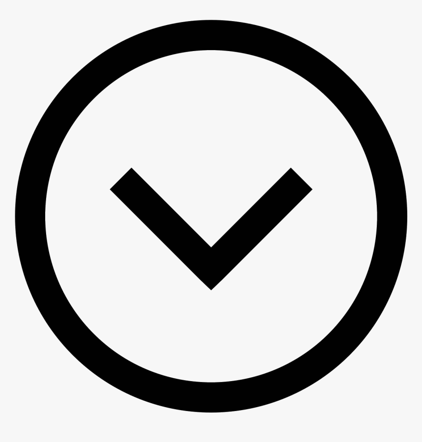 Down Button Icon Free - Check Mark Button Png, Transparent Png, Free Download