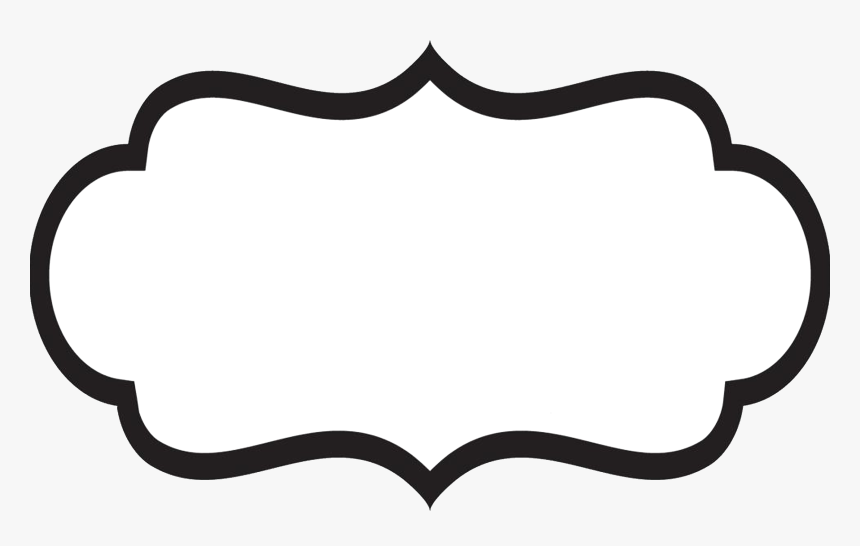 Transparent Folder Clipart Black And White - Label Shape, HD Png Download, Free Download