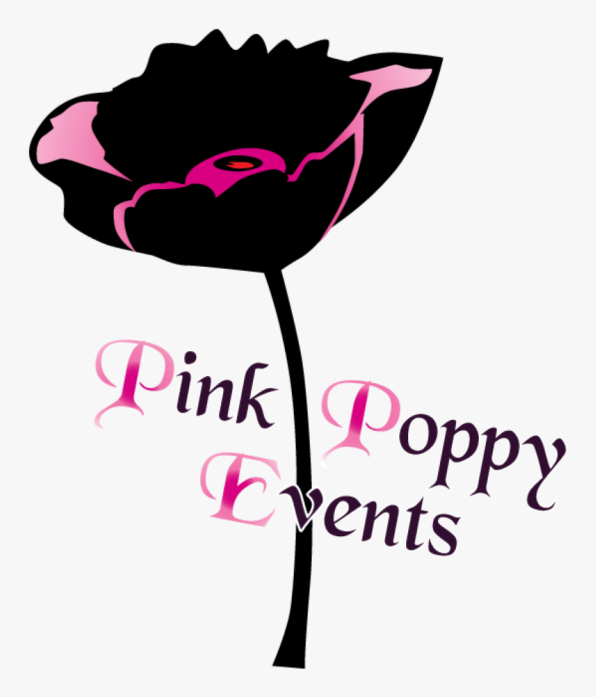 Pink Poppy Events - Black Chancery Font, HD Png Download, Free Download