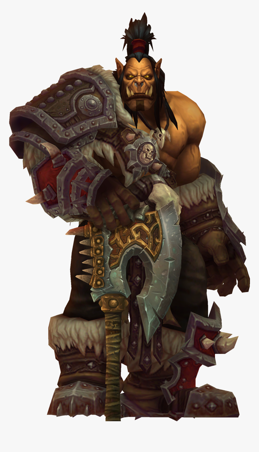 Transparent World Of Warcraft Character Png - Grommash Hellscream In Game, Png Download, Free Download