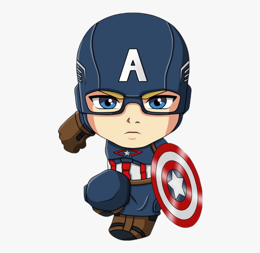 Capitan America Chibi Png Clipart , Png Download - Chibi Iron Man Cartoon, Transparent Png, Free Download