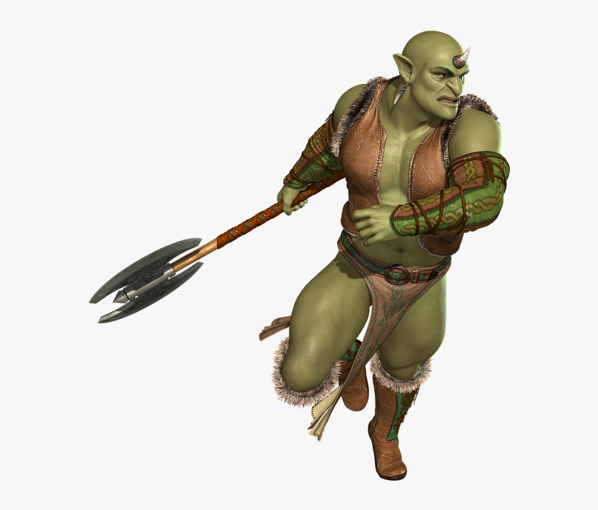 Orc, Ogre, Troll, Warrior, Monster, Fantasy, Goblin - Cartoon, HD Png Download, Free Download