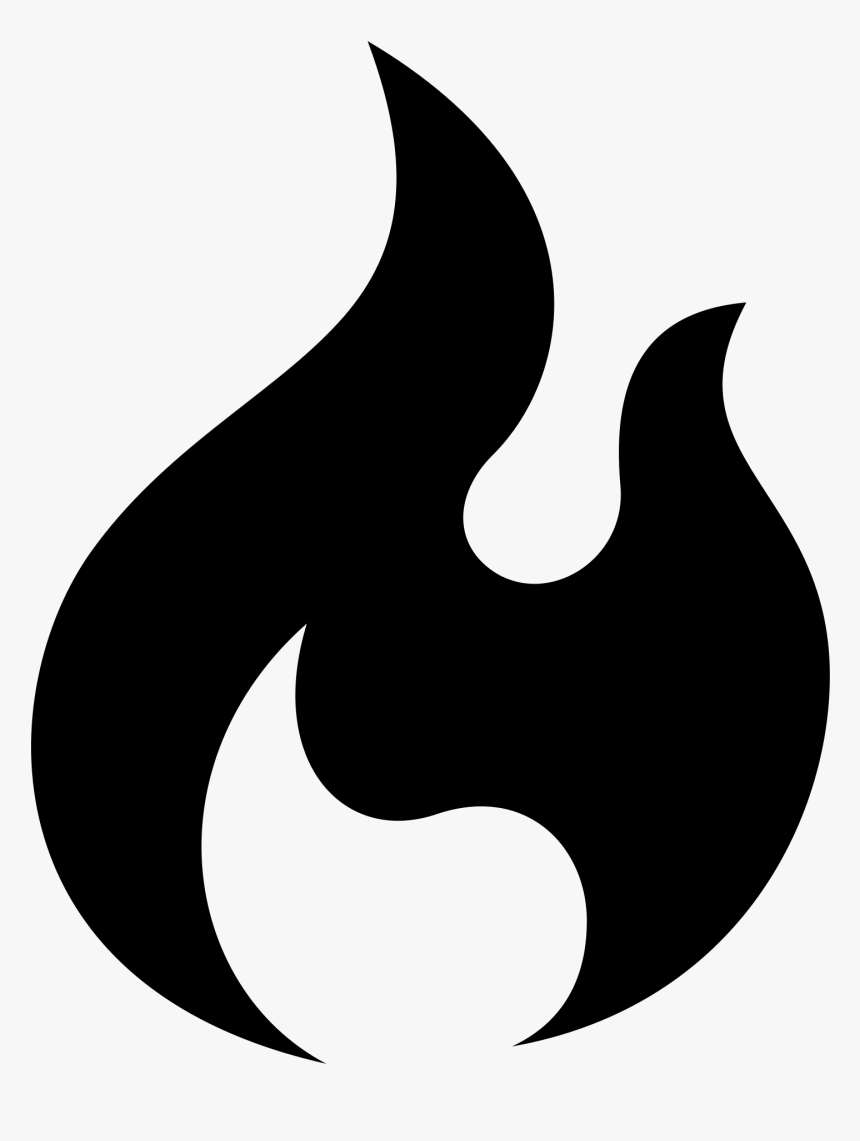 Flames Transparent Png -black Flame Icon Png - Fire Icon Transparent Background, Png Download, Free Download