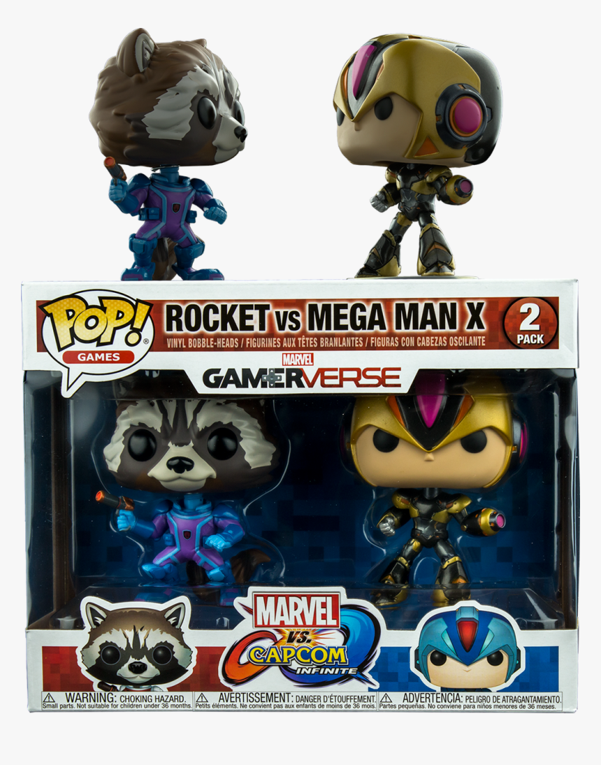 Rocket Raccoon Vs Mega Man Funko Double Pack Marvel, HD Png Download, Free Download